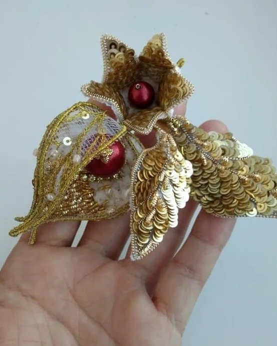 Брошь "Королевский физалис"