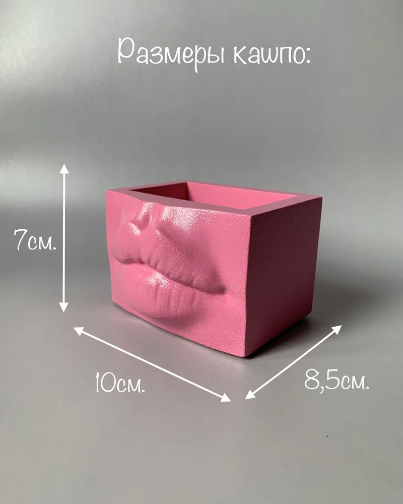 Кашпо-органайзер «Губы» — Розовый