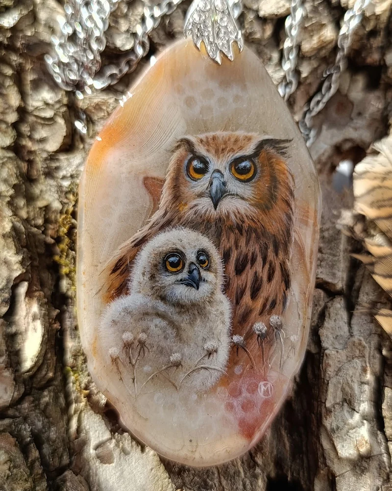 Кулон с совами