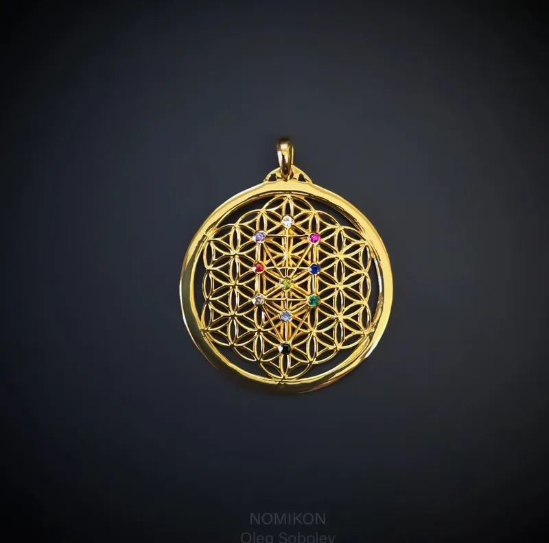 Цветок жизни с древом сефирот — Основной