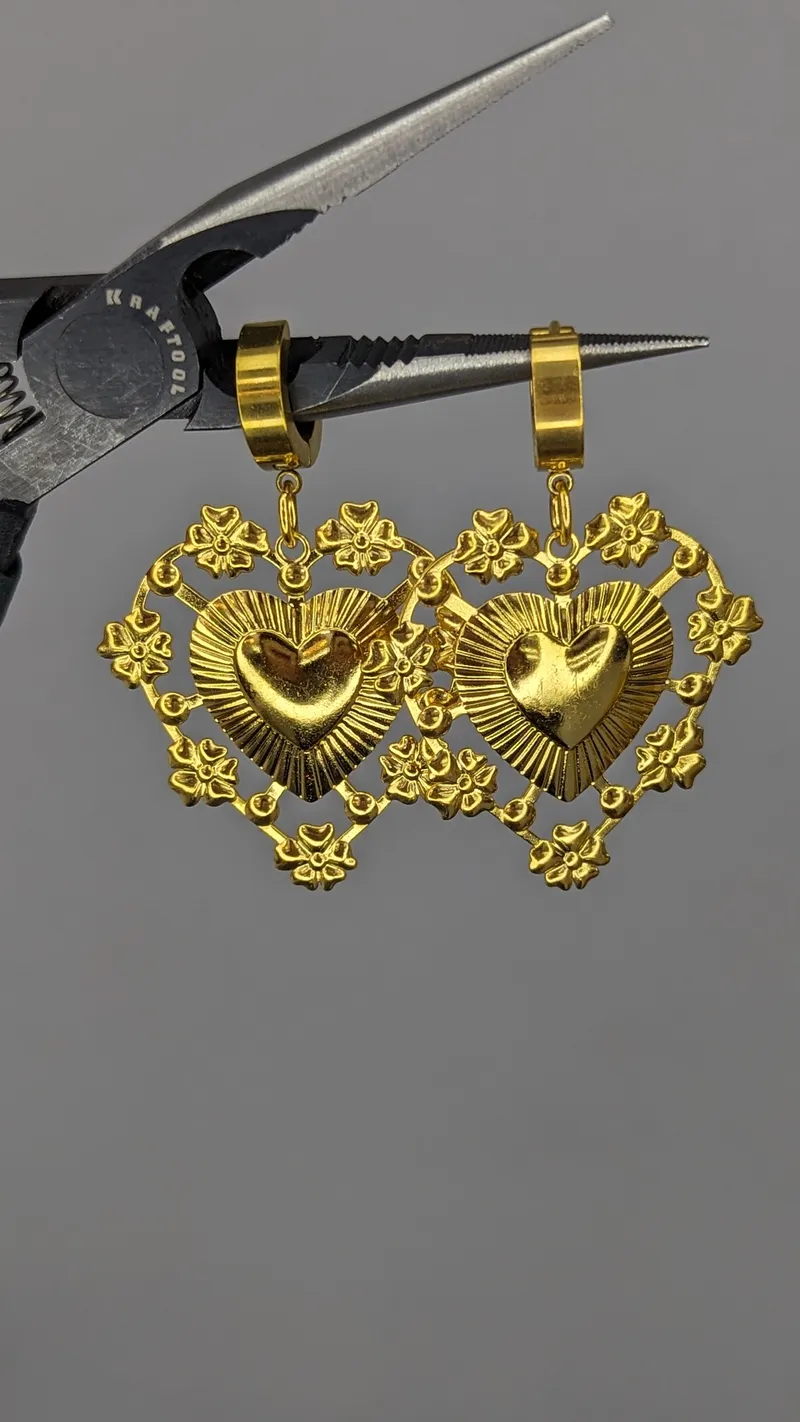 Серьги «Цветочное сердце» — Основной