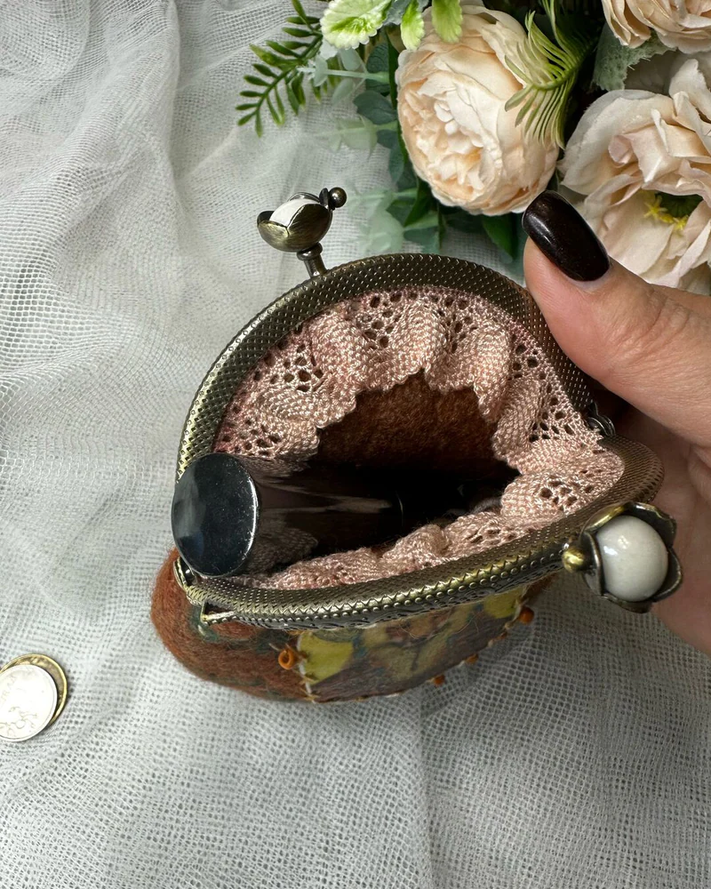 Кошелек с фермуаром. Тотем Лиса. Подарок девушке. Арт л