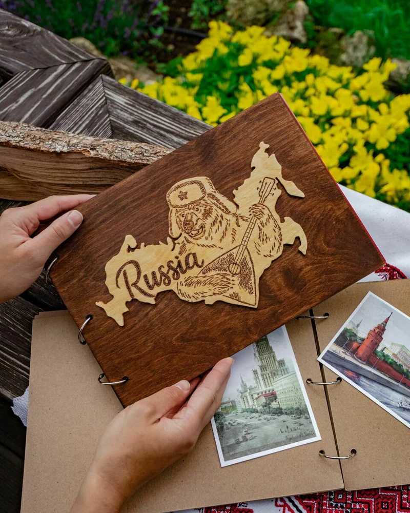 Коричневый фотоальбом «Россия» — Основной экземпляр