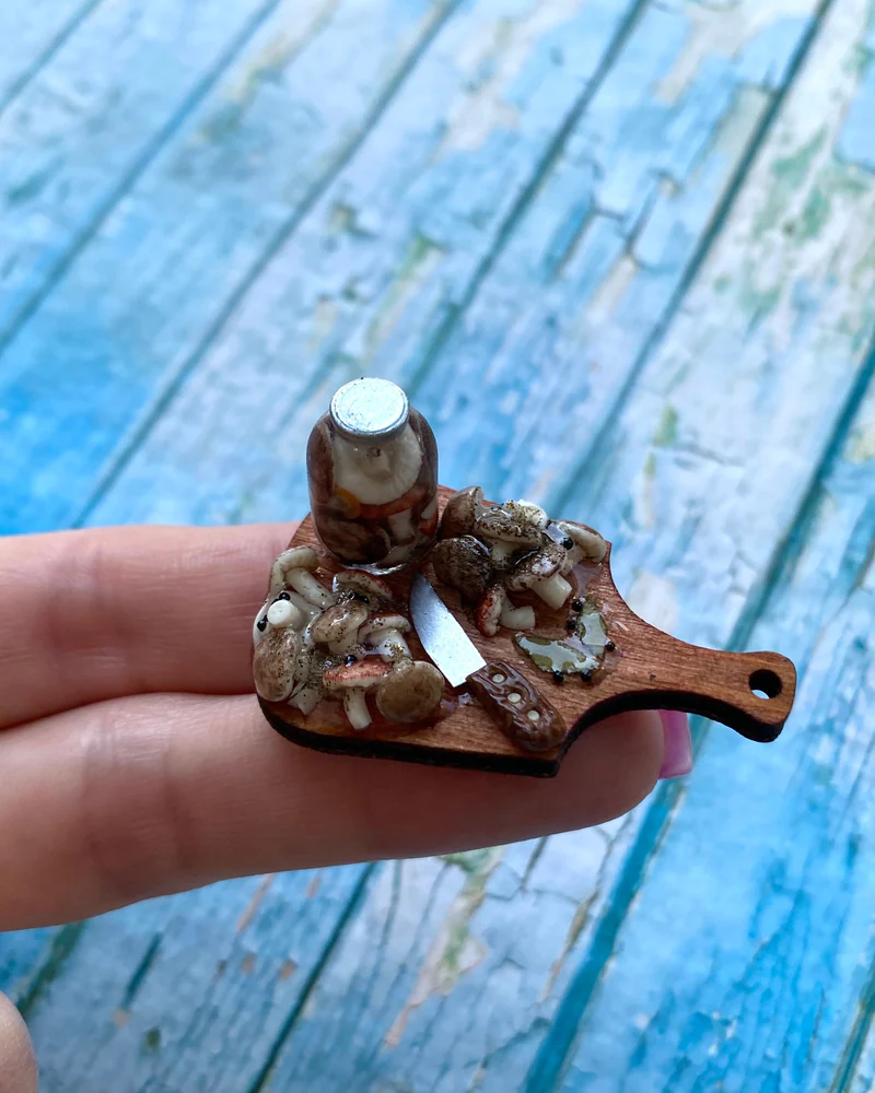 Кукольная Миниатюра «Домашние заготовки Грибы 🍄‍🟫»