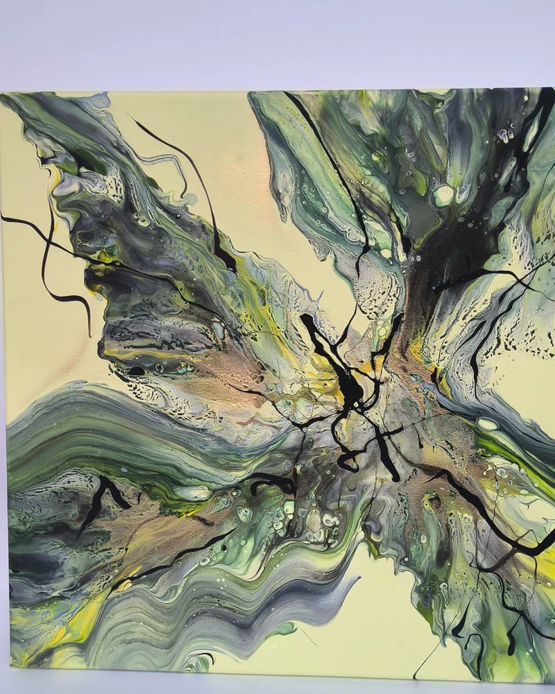 Картина жидким акрилом (fluid art) 40х40 см