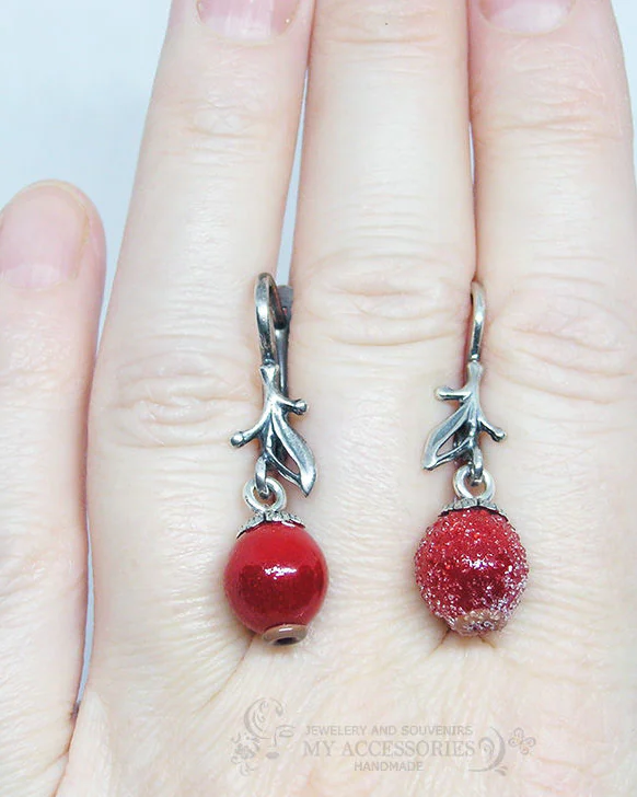 Серьги классические Клюковка