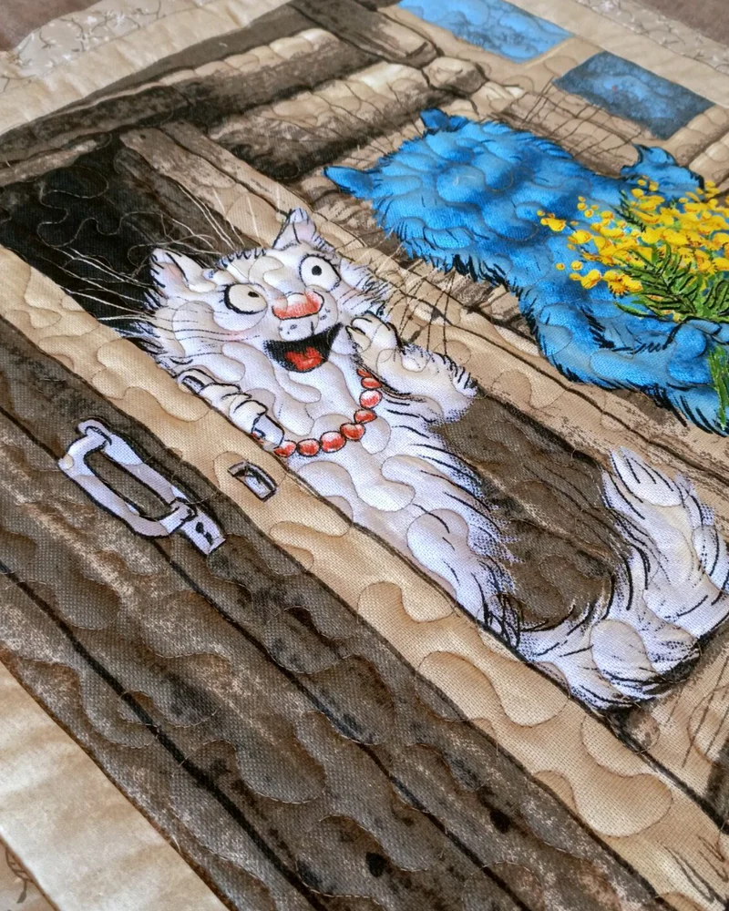 Лоскутное покрывало «Коты и кошки» — Основной