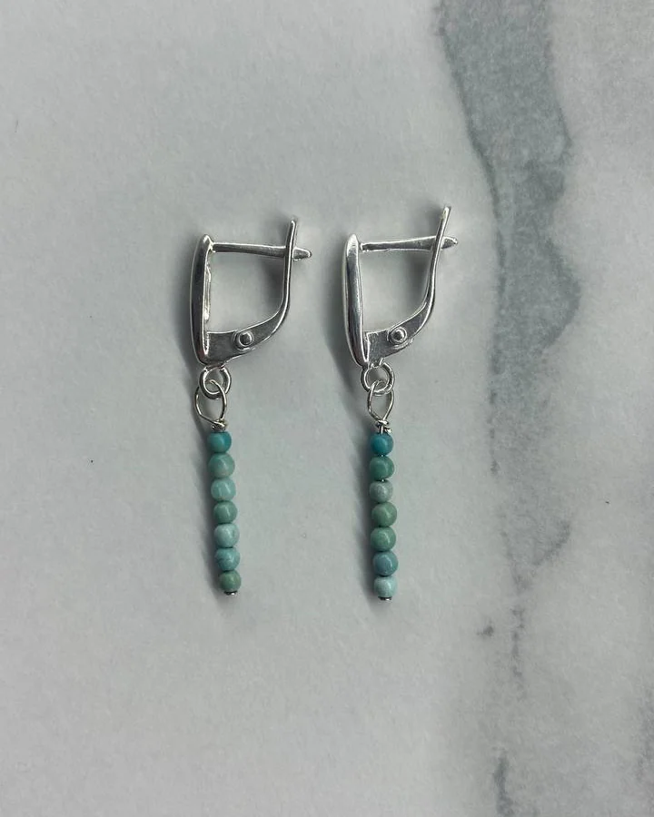 Серьги с американской бирюзой — Бирюза