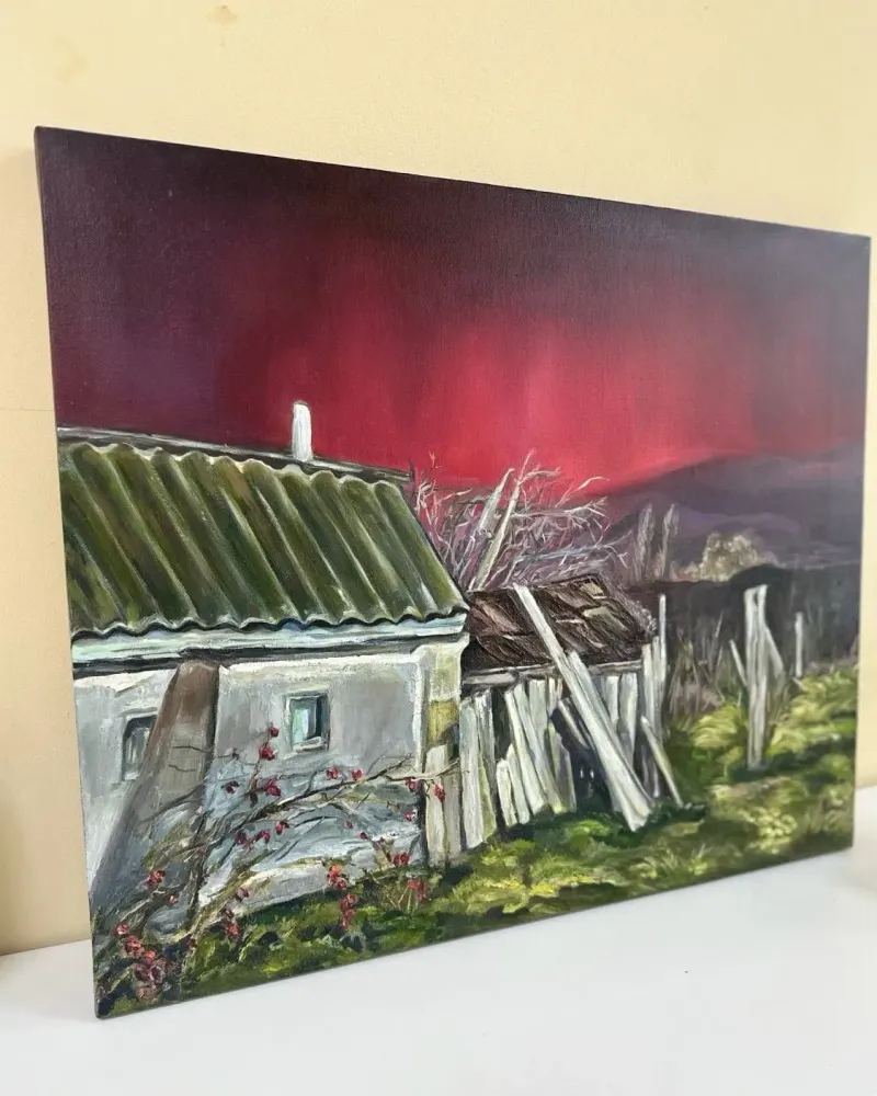 Картина маслом «Бобровский закат»