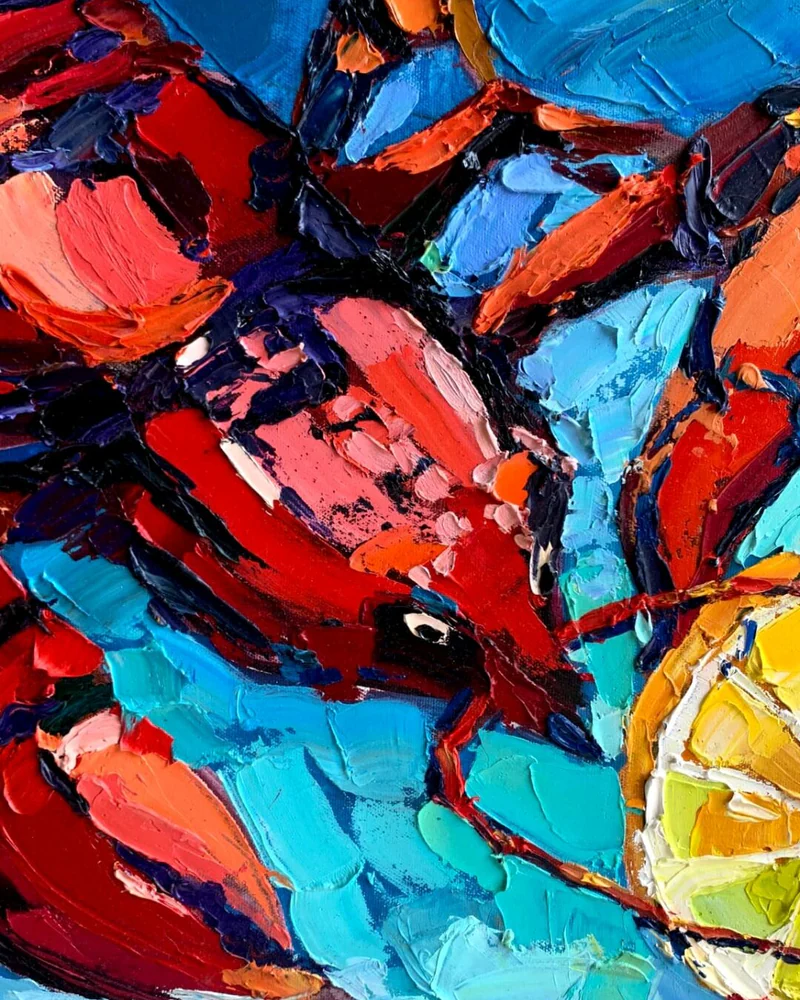 Картина маслом Рак