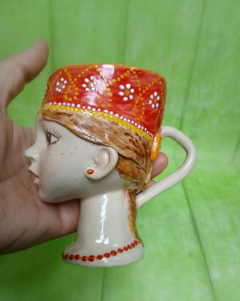 Чашка Красна Девица, авторская керамика