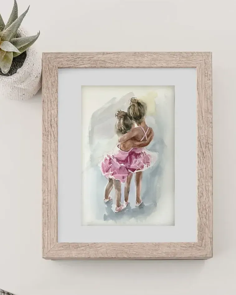 Две балерины. Акварель 20×30 см — 20×30 см