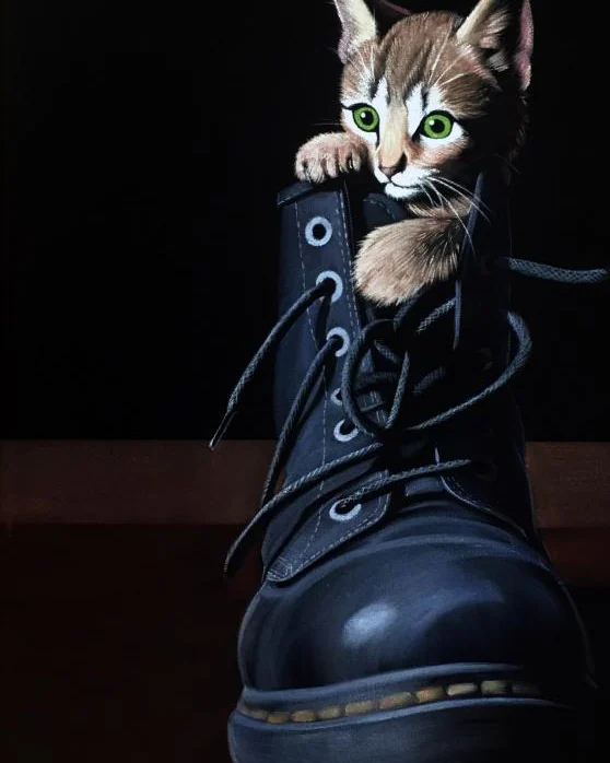 Котенок в ботинке