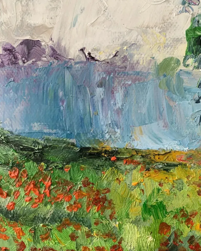 Пейзаж. Картина маслом 20×20 см — 20×20 см