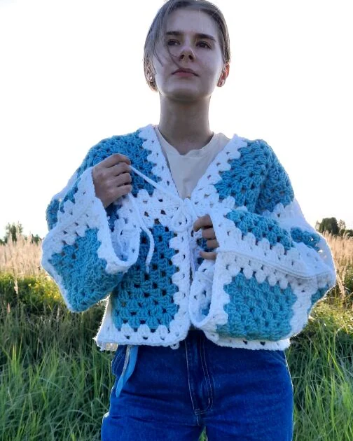 Кардиган Бабушкин квадрат как в Pinterest