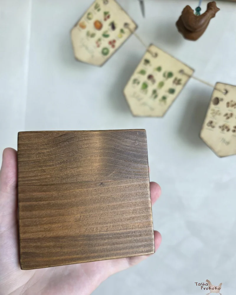 Мини-панно на дереве 10×10 см «Ферма» — Ферма
